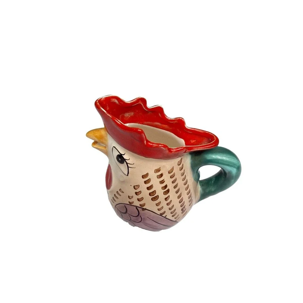 Vtg The Haldon Group Ceramic Rooster Mini Pitcher Creamer 1988 Japan 6.5” Tall